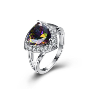 Mystic Topaz Triangular Cocktail Ring