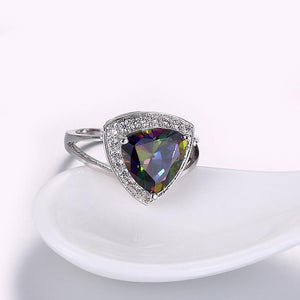 Mystic Topaz Triangular Cocktail Ring