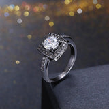 Swarovski Pav'e Halo Shaped Ring