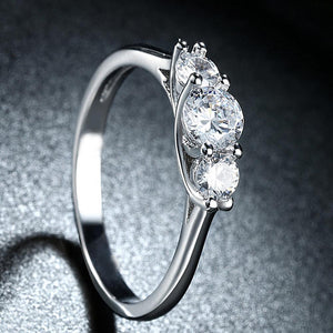 Three Stone Swarovski Elements Ring