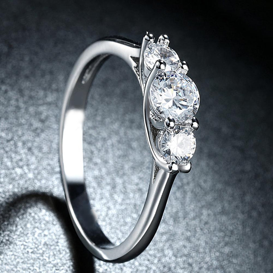 Three Stone Swarovski Elements Ring