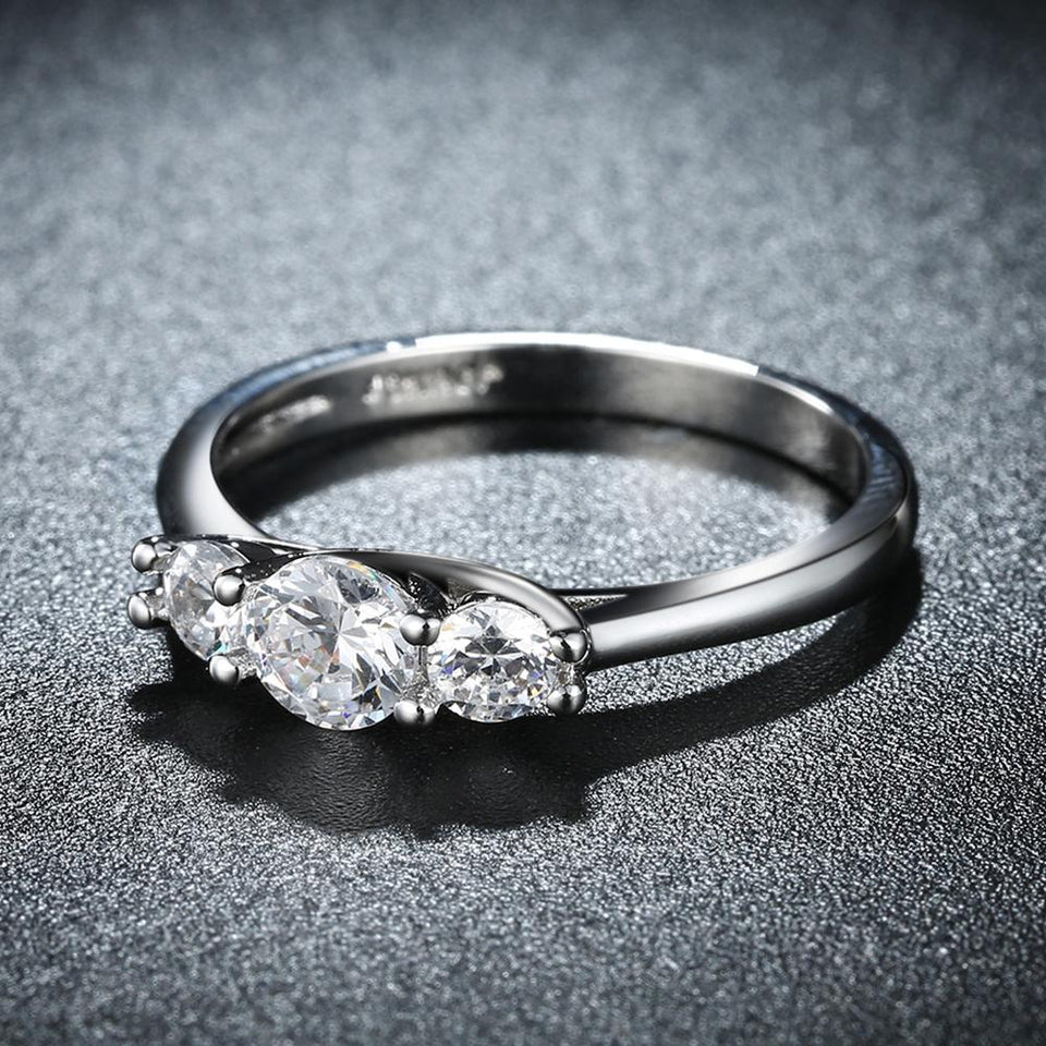 Three Stone Swarovski Elements Ring