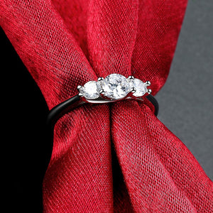 Three Stone Swarovski Elements Ring