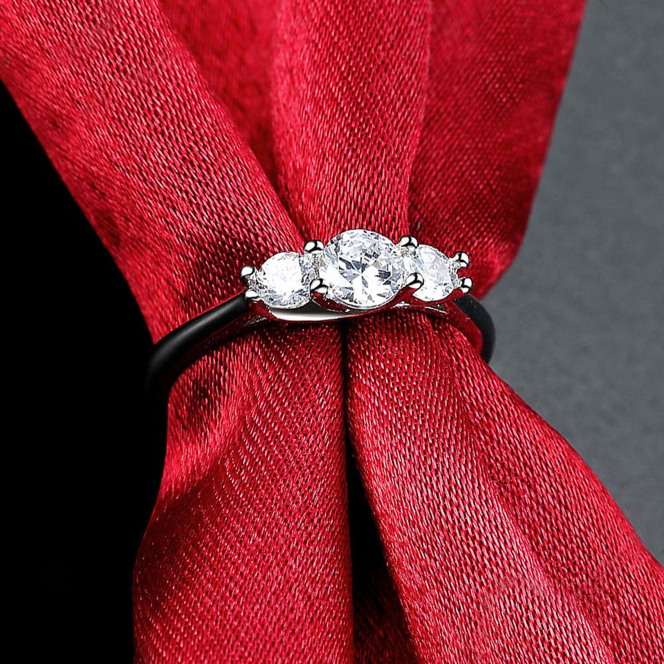 Three Stone Swarovski Elements Ring