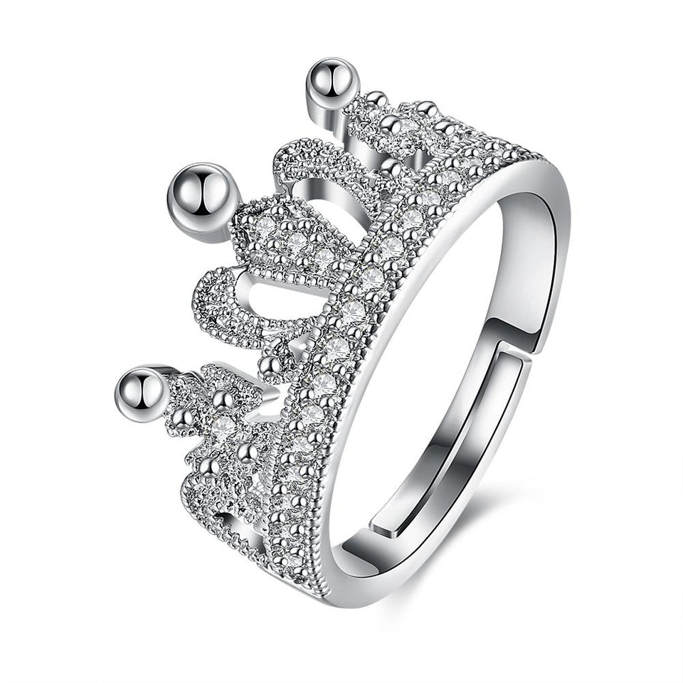 Swarovski Elements Adjustable Princess Tiara Ring
