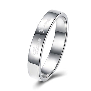 18K White Gold Plated  Lining Design Classic Ring