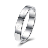 18K White Gold Plated  Lining Design Classic Ring