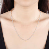 18K White Gold Plated  Mini Beaded Ball Chain Necklace