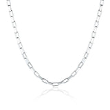 18K White Gold Plated  Mariner Chain Necklace