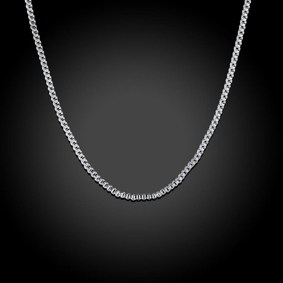 18K White Gold Plated  French Chain Necklace