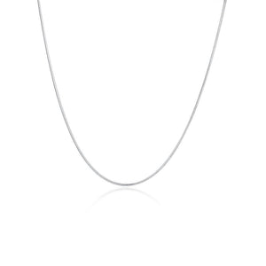 18K White Gold Plated  Sleek London Chain Necklace