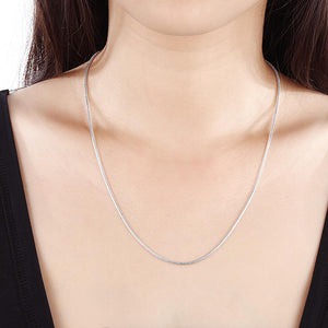 18K White Gold Plated  Thick Cut Chain Necklace