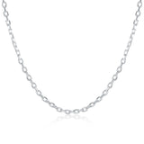 18K White Gold Plated  Mini Link Chain Necklace