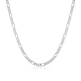 18K White Gold Plated  Cuban Figaro Chain Necklace