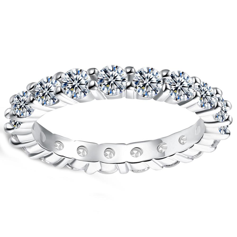 Muli Swarovski Sleek Mini Stone Band Ring
