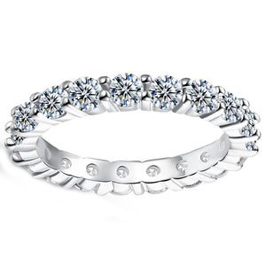 Muli Swarovski Sleek Mini Stone Band Ring