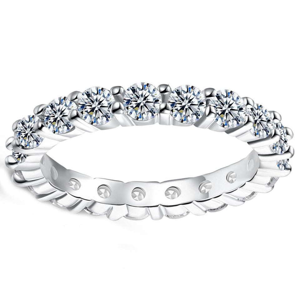 Muli Swarovski Sleek Mini Stone Band Ring