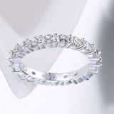 Muli Swarovski Sleek Mini Stone Band Ring