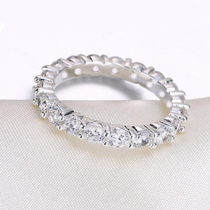 Muli Swarovski Sleek Mini Stone Band Ring