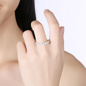 Muli Swarovski Sleek Mini Stone Band Ring