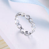 Infinity Loop Ring in Silver Plating