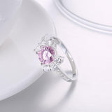 Pink Sapphire Curved Cocktail Pav'e Ring