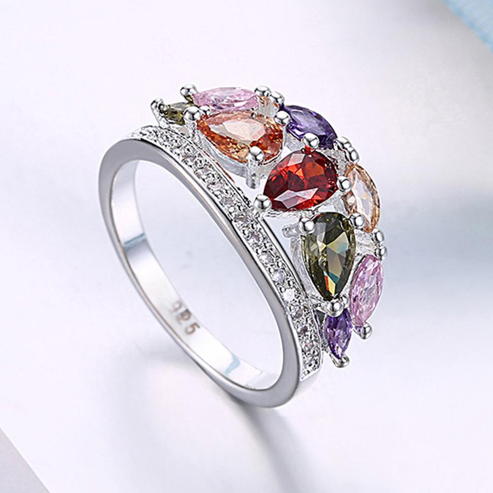 Multi-Gemstone Mona Lisa Cocktail Ring