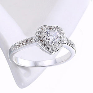 Swarovski Elements Heart Shaped Pave' Ring
