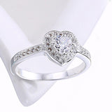 Swarovski Elements Heart Shaped Pave' Ring