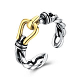 Sterling Silver Twisted Belt Buckle Ring