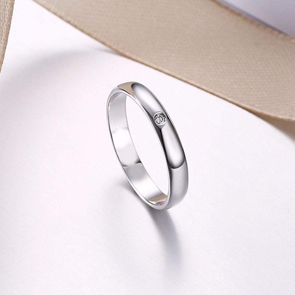 Sterling Silver Sleek Mini Stone Ring