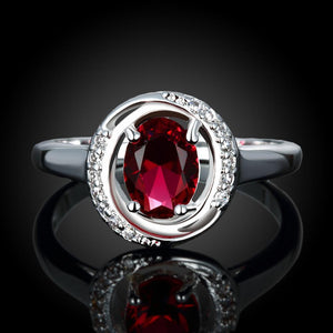 Circular Ruby Pav'e Ring