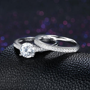 Sterling Silver Pav'e Swarovski Duo Lining Ring