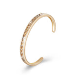Princess Cut Swarovski Elements Bangle in 14K Gold - Gold