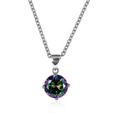 Mystic Topaz Mini Solitaire Necklace Gemstone