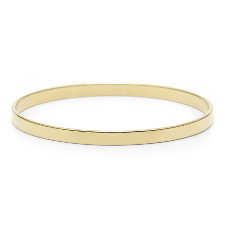 Classic 7" Slip on Bangle in 18K White Gold Plated