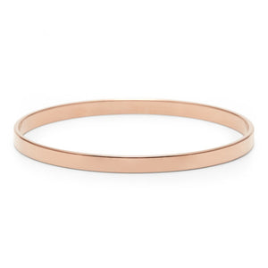 Classic 7" Slip on Bangle in 18K White Gold Plated