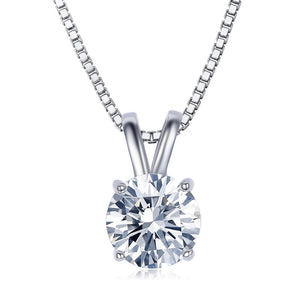 Solitaire Swarovski Elements Classical Princess Cut Necklace