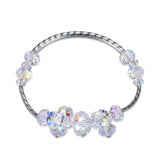 Aurora Borealis Stones Sterling Silver Bubble Bracelet