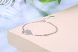 Pave Heart with Swarovski Crystals Sterling Silver Bracelet